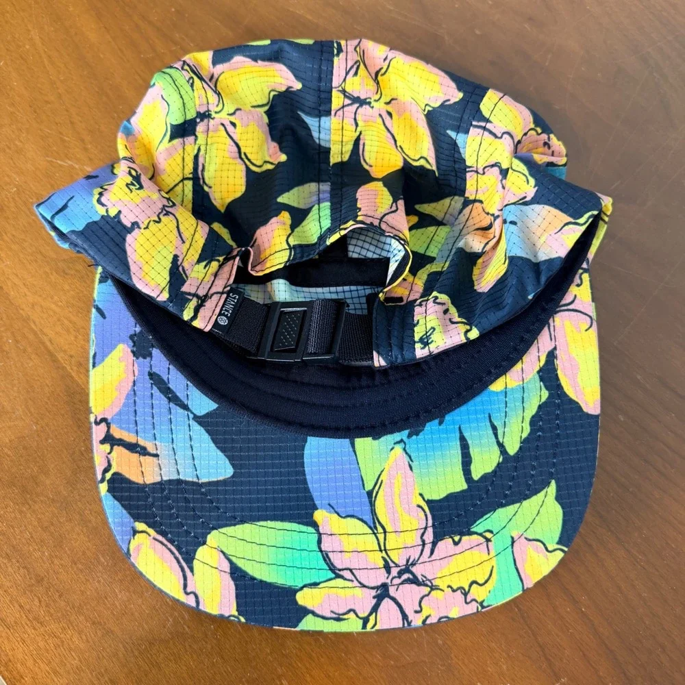 Stance Kinetic 5 Panel Hat Mens Multicolor Floral Ripstop Adjustable Cap